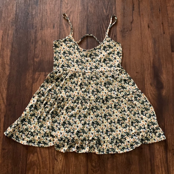 Aggie Boho Sunflower Print Backless Sleeveless Dress Size S - Picture 1 of 7